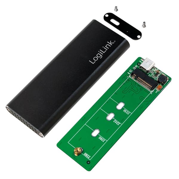 Logilink | Opbevaringskabinet | Solid state drev | M.2 | M.2 Kort | USB 3.1 (Gen 2)