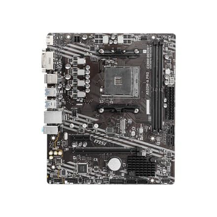 MSI | A520M-A PRO | Processorfamilie AMD | Processor socket AM4 | DDR4 | Hukommelsespladser 2 | Antal SATA-stik | AM-chipsæt