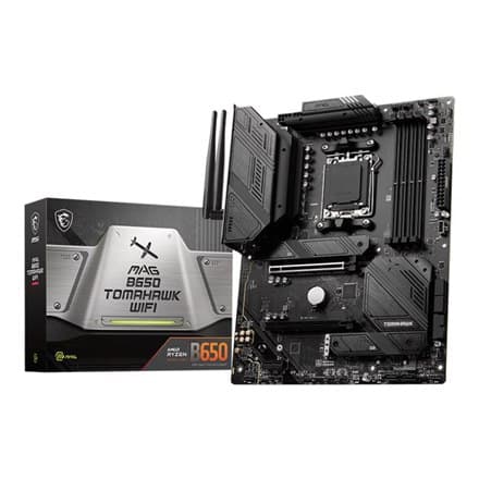 MSI | MAG B650 TOMAHAWK WIFI | Prosessorin kanta Socket AM5 | Piirisarjan tyyppi AMD B650 | Tuettu RAM-tekniikka DDR5 SDRAM