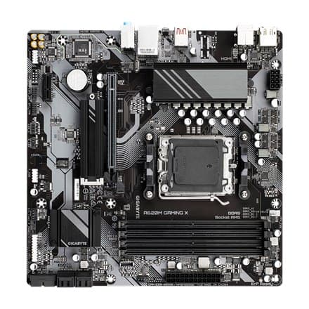Gigabyte | A620M GAMING XG10 | Processorfamilj AMD | Processorsockel AM5 | DDR5 DIMM | Minnesplatser 4 | Hårddisk som stöds dr