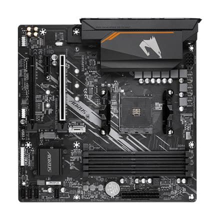 Gigabyte | B550M AORUS ELITE 1.0 | Processorfamilie AMD | Processor socket AM4 | DDR4 DIMM | Hukommelsespladser 4 | Antal SATA-kon