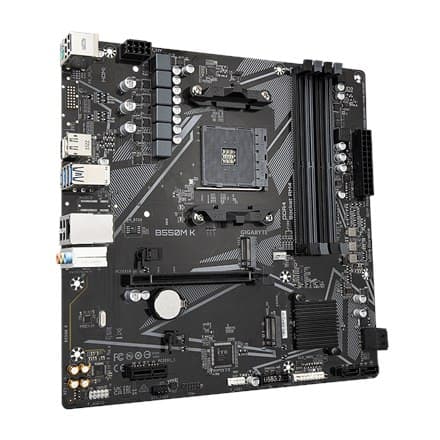 Gigabyte | B550M K 1,0 M/B | Processorfamilj AMD | Processorsockel AM4 | DDR4 DIMM | Minnesplatser 4 | Hårddisk som stöds