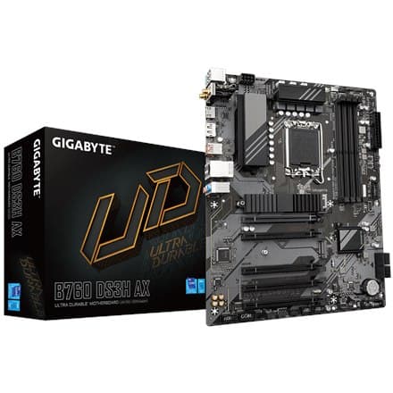 Gigabyte | B760 DS3H AX 1.x M/B | Processorfamilie Intel | Processorstik LGA1700 | DDR5 DIMM | Hukommelsespladser 4 | Understøttet ha