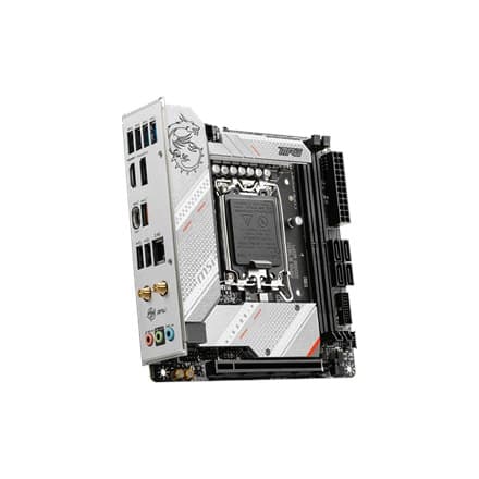 MSI | MPG B760I EDGE WIFI | Processorfamilie Intel | Processorstik LGA1700 | DDR5 DIMM | Hukommelsespladser 2 | Understøttet hård dis