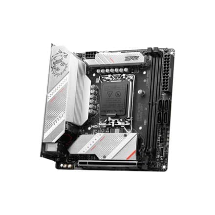 MSI | MPG B760I EDGE WIFI | Processorfamilie Intel | Processorstik LGA1700 | DDR5 DIMM | Hukommelsespladser 2 | Understøttet hård dis