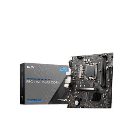 MSI | PRO H610M-G DDR4 | Processorfamilie Intel | Processorstik LGA1700 | DDR4 DIMM | Hukommelsespladser 2 | Understøttet harddisk d