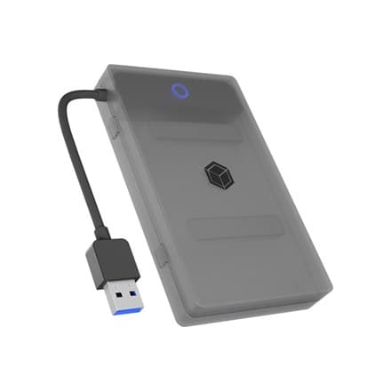Raidsonic IB-AC603b-U3 Storage Enclosure Hard Drive, Solid State Drive 2,5" SATA 6 Gb/s USB 3.2 (Gen 1) Anthracit, Sort