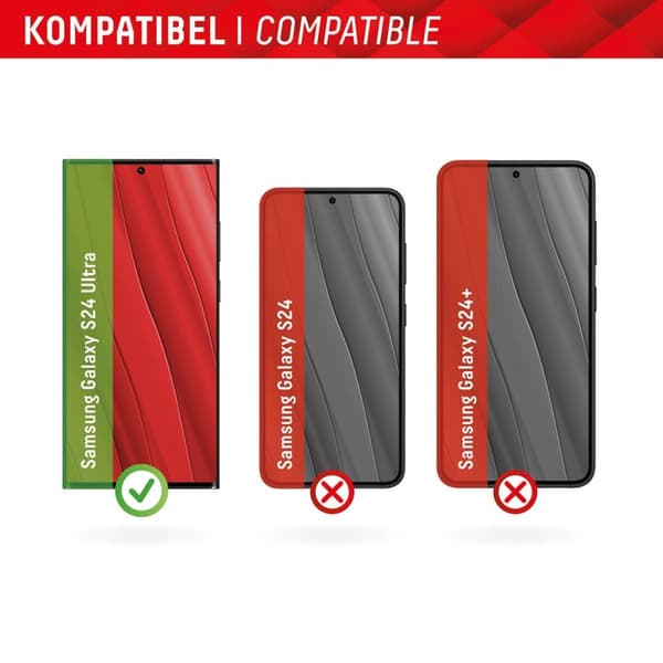 Displex skærmbeskytter leveret til Samsung Galaxy S24 Ultra - Displex Real Glass FC