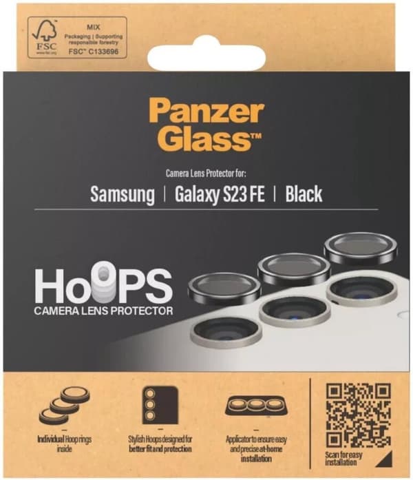 PanzerGlass Hoops Kameralinsebeskytter Samsung Galaxy S23 FE - Ingen "Ups!" med bøjler! PanzerGl