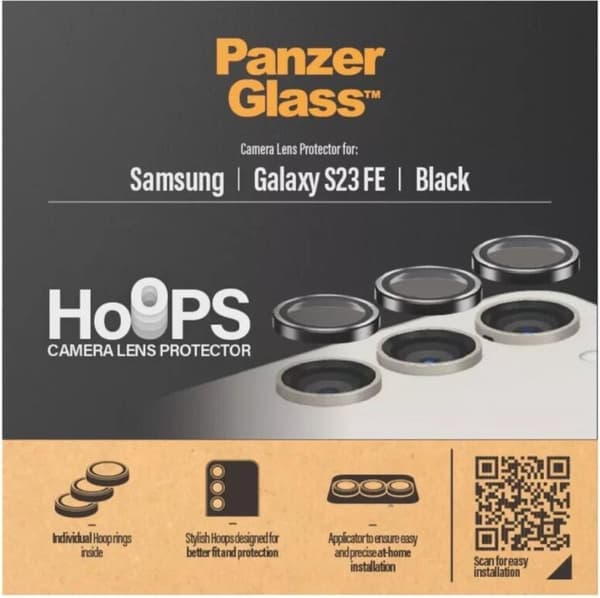 PanzerGlass Hoops Kameralinsebeskytter Samsung Galaxy S23 FE - Ingen "Ups!" med bøjler! PanzerGl