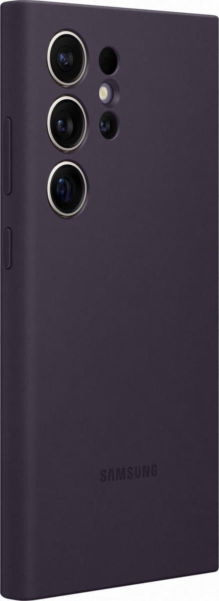 Samsung Silikonfodral - Levereras till Samsung Galaxy S24 Ultra - Mörkviolett