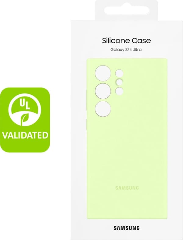 Samsung Silikonfodral - Levereras till Samsung Galaxy S24 Ultra - Ljusgrön