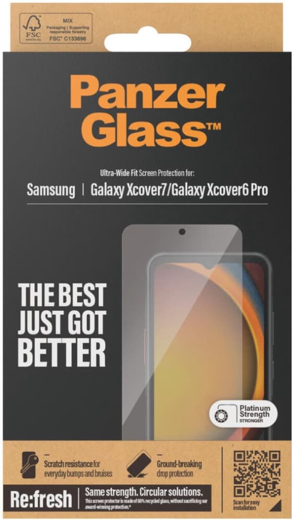 PanzerGlass skärmskydd Samsung Galaxy Xcover7 Ultra-W F (7365)