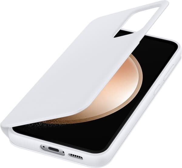Samsung Smart View Wallet Cover - Sendes til Samsung Galaxy S23 FE - Hvid