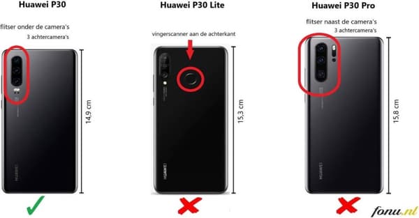 Huawei flip plånboksfodral - svart - till Huawei P30