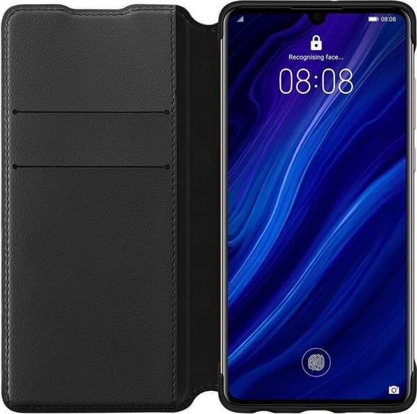 Huawei flip plånboksfodral - svart - till Huawei P30