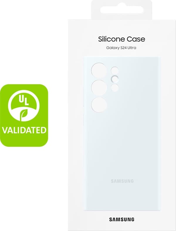 Samsung Silikonfodral - Levereras till Samsung Galaxy S24 Ultra - Vit