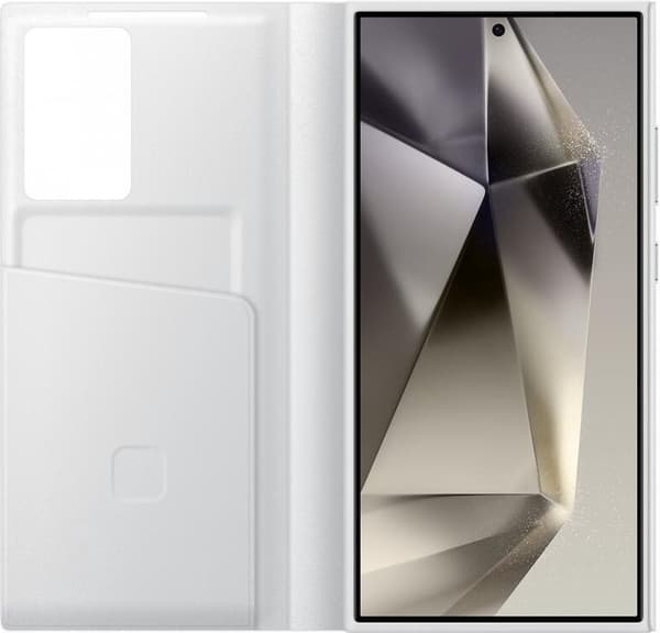 Samsung Smart View Wallet Cover - Sendes til Samsung Galaxy S24 Ultra - Hvid