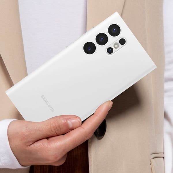Samsung Smart View Wallet Cover - Sendes til Samsung Galaxy S24 Ultra - Hvid