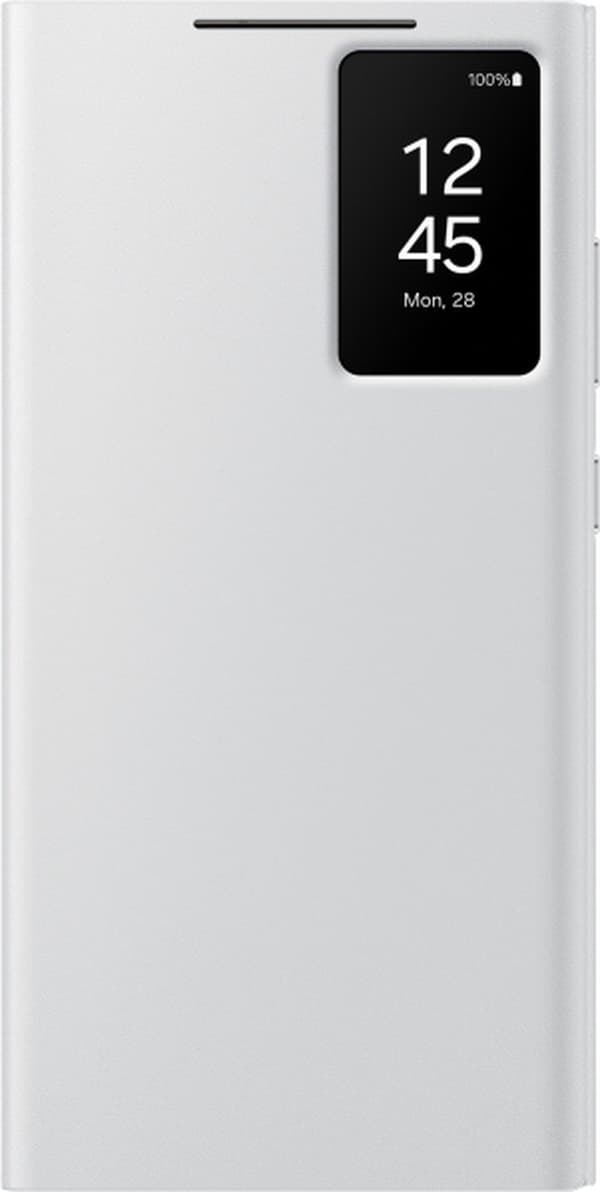 Samsung Smart View Wallet Cover - Sendes til Samsung Galaxy S24 Ultra - Hvid