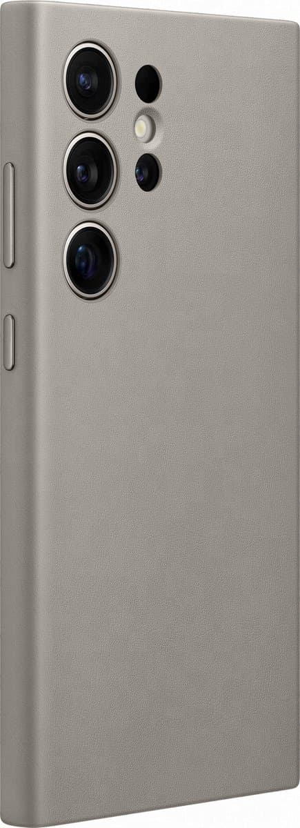 Samsung Vegan Læder Taske - Sendes til Samsung Galaxy S24 Ultra - Taupe