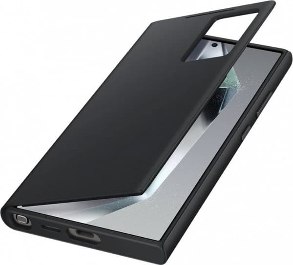 Samsung Smart View Wallet Cover - Sendes til Samsung Galaxy S24 Ultra - Sort