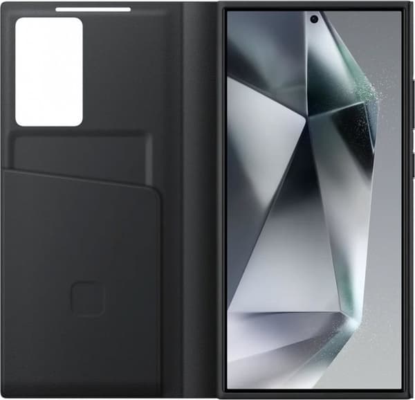 Samsung Smart View Wallet Cover - Sendes til Samsung Galaxy S24 Ultra - Sort