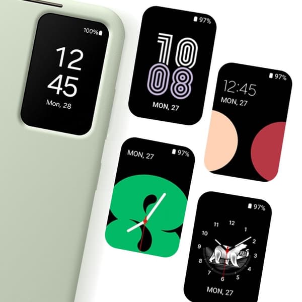Samsung Smart View Wallet Cover - Sendes til Samsung Galaxy S24 - Lysegrøn