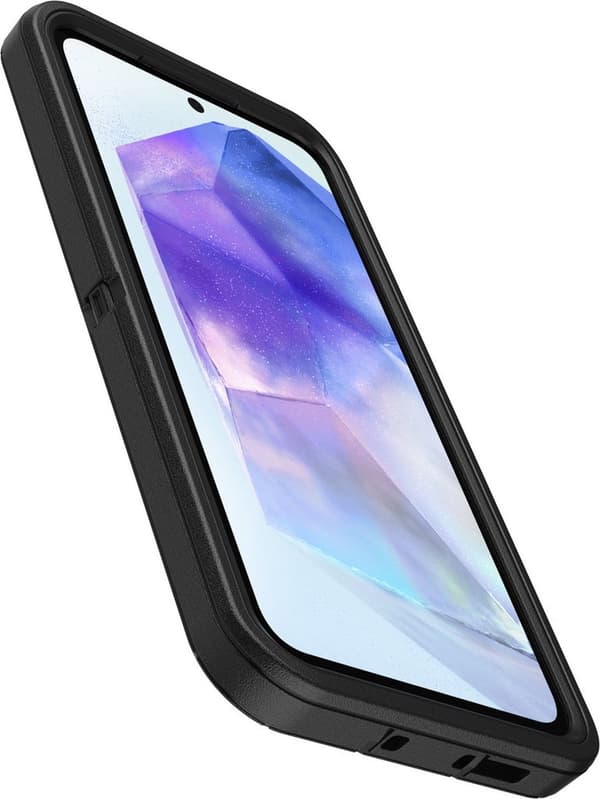 OtterBox Defender Fodral - Levereras till Samsung Galaxy A55 Baksida - Svart