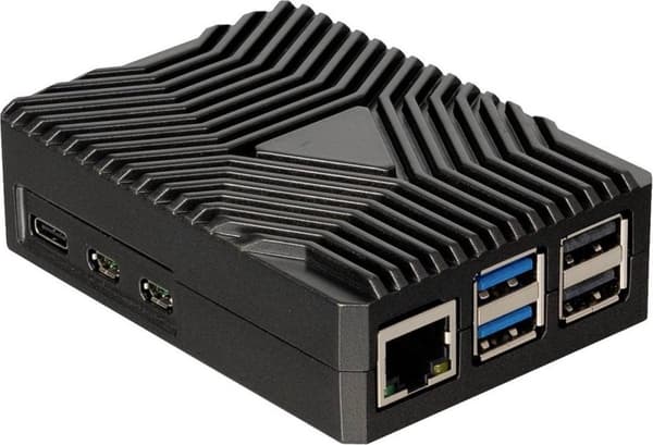 Joy-IT RB-AlucaseP5-09 SBC-hus lämpligt för utvecklingssatser Raspberry Pi inkl (RB-AlucaseP5-09)