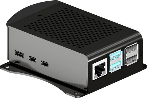 Joy-IT RB-AlucaseP5-06B SBC-hus velegnet til udviklingssæt Raspberry Pi med (RB-AlucaseP5-06B