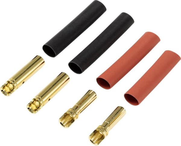 Reely RE-6534189 Batteripakkestik 4 mm Forgyldt 2 par