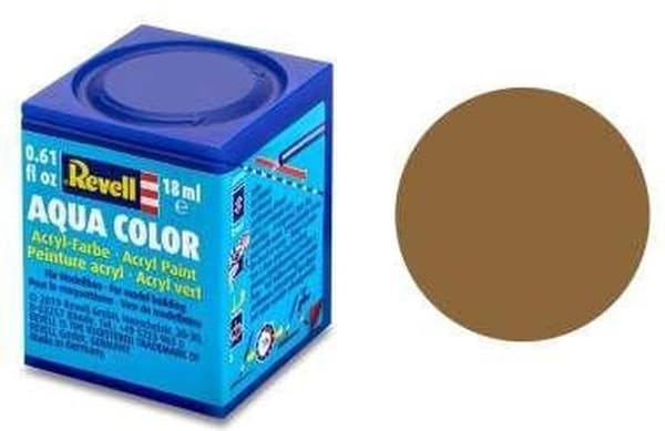 Revell Aqua #82 Dark-Earth - Matt - RAF14 - Akryl - 18ml Tilgængelig krukke