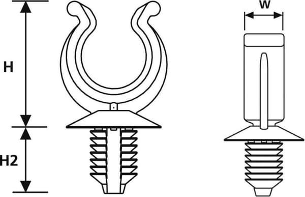 HellermannTyton 151-14311 CTC10FT6-HIRHS-BK-D1 Sikkerhedsholder Sort 1 stk.