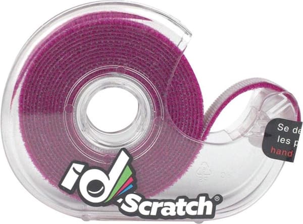 ID-Scratch - Velcro tape - rulle 2m x 2cm - violet-rød farve