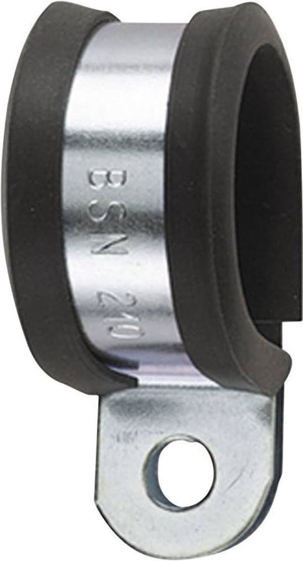 HellermannTyton 166-50603 AFCS20 skruvmonteringsklämma med kloropren skyddsprofil metall, svart