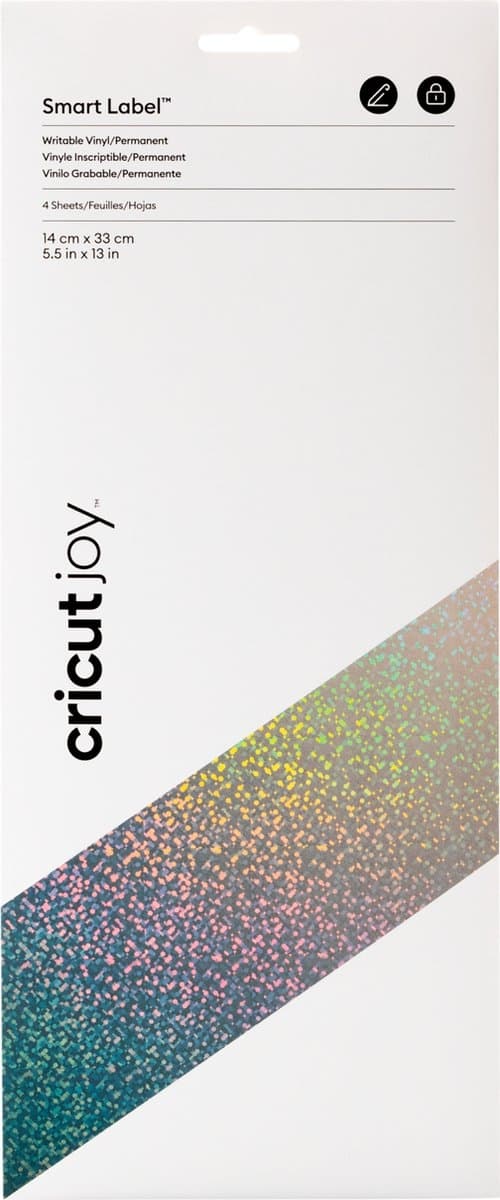 Cricut 2010044 Varmeoverførselsvinyl Varmebestandig vinylfilm Glat varmeoverførselsvinyl 4 ark