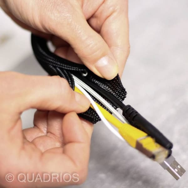 Quadrios 23CA229 23CA229 Flätad slang Svart Polyester 6 till 7 mm 3 m