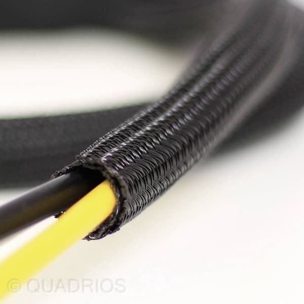 Quadrios 23CA229 23CA229 Flätad slang Svart Polyester 6 till 7 mm 3 m