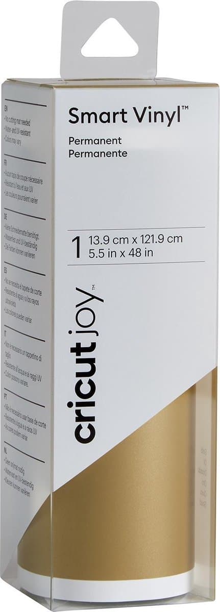 Cricut Joy Smart Vinyl - permanent - guld - 14x122cm