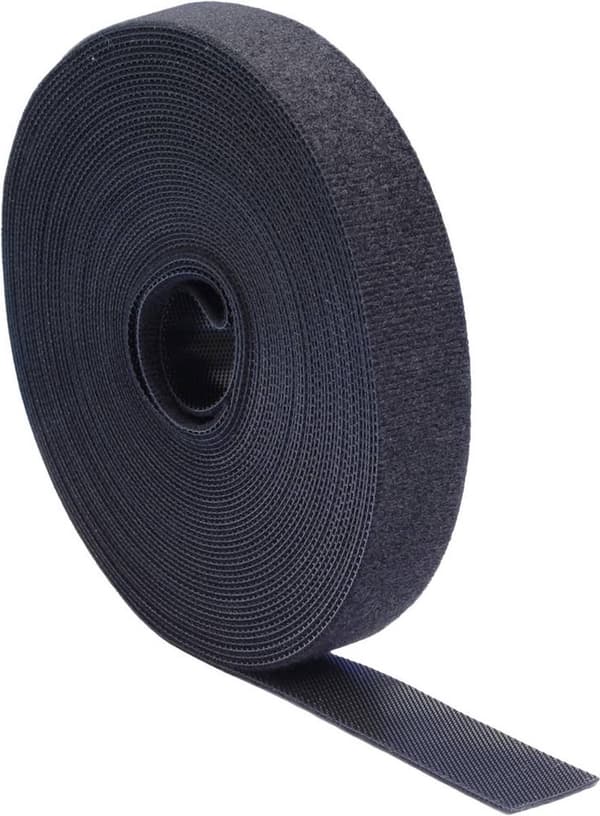 Quadrios 23CA191 Kardborre För buntning av kardborredel (lxb) 10 m x 20 mm Svart 10 m