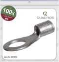 Miniatyrbild 1 av 4: Quadrios 23C502 tvärsnittsringkabelsko (max.) = 2,5 mm² hål Ø = 5,3 mm oisolerad 100 stycken (23