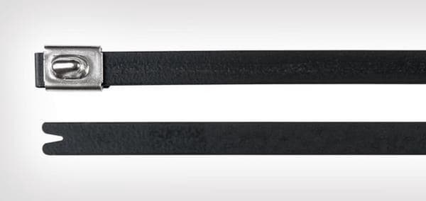 Hellermann Tyton MBT8HFC kabelbindere Polyester, Rustfrit stål Sort 50 stk.