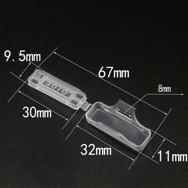 Quadrios 23CA250 23CA250 skilteholder Monteringsmetode: kabelbinder Mærkningsområde: 9,5 x 30 mm Gennemsigtig