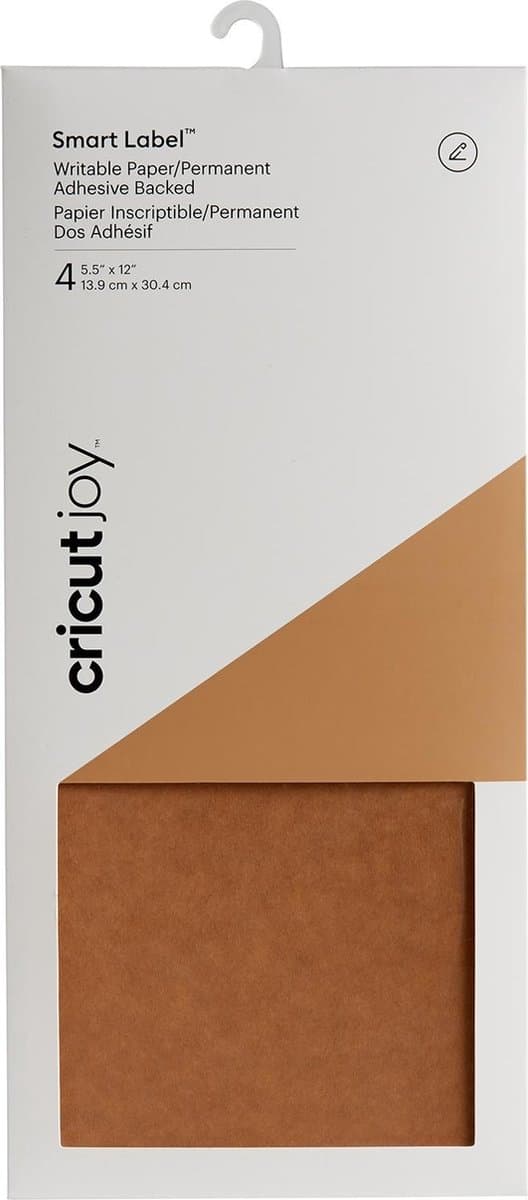 Cricut Joy Smart Labels - kraftbrun - 14x30cm - 4 imprægnerede