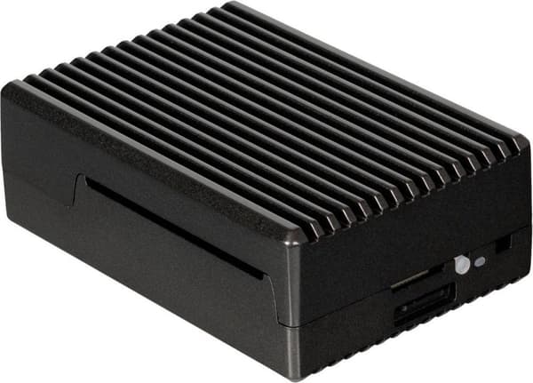 Joy-it RB-AlucaseP5-08 SBC-fodral Levereras för serie: Raspberry Pi Inkl. passiv kylare Svart