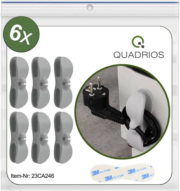Quadrios 23CA246 Kabelholder fast 23CA246 Grå 6 stk