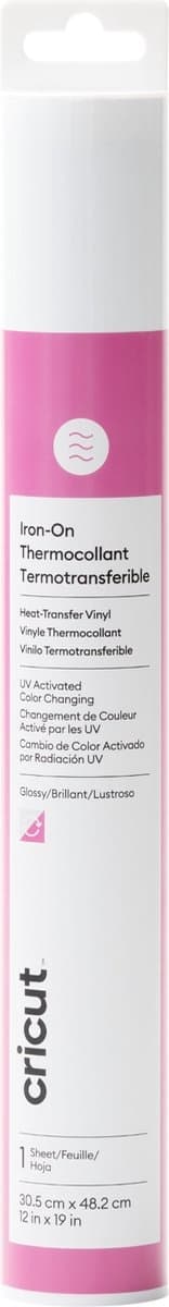 Cricut Color Changing Iron-On - UV aktiveret - pastelrød - 30x48cm