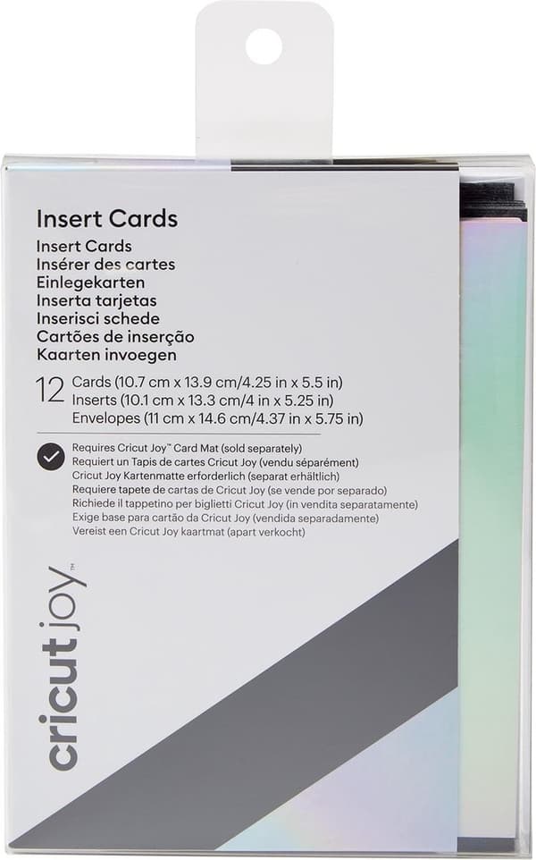 Cricut indstikskort Sort / Holo R20 (10,8 cm x 14 cm) 12-pak.