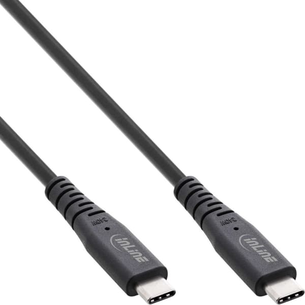InLine 35902I, 2 m, USB C, USB C, USB4 Gen 3x2, 40000 Mbit/s, sort